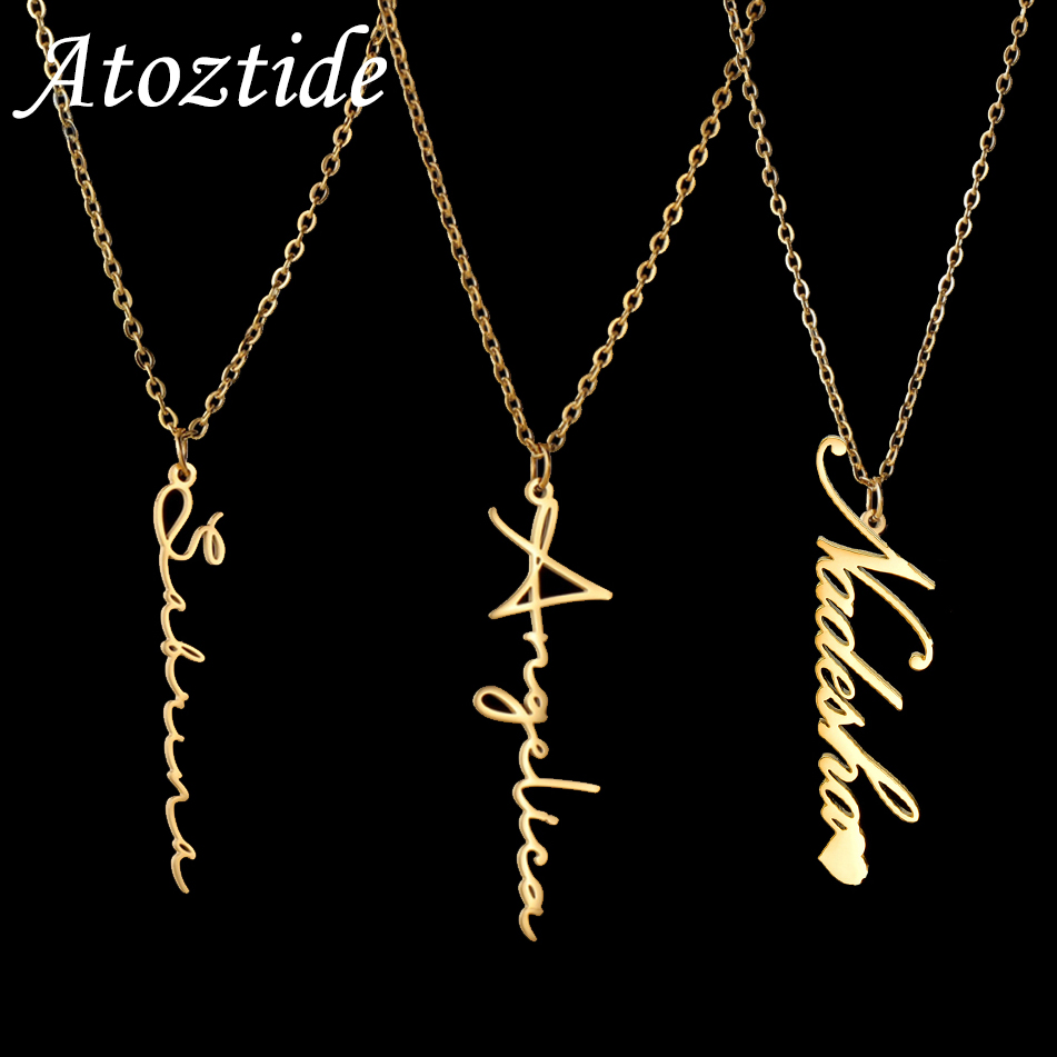 Birth Flower Necklace - Atoztide spersonalizowane niestandardowe naszyjniki z imionami